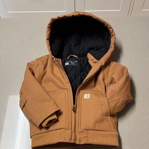 Carhartt Tan Hooded Jacket with Black Lining